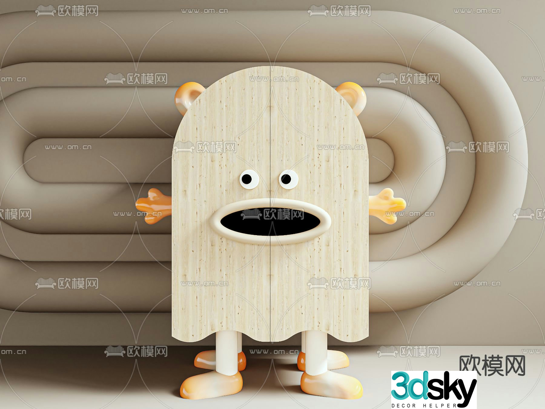 Children’s cabinet cartoon cabinet 3d model