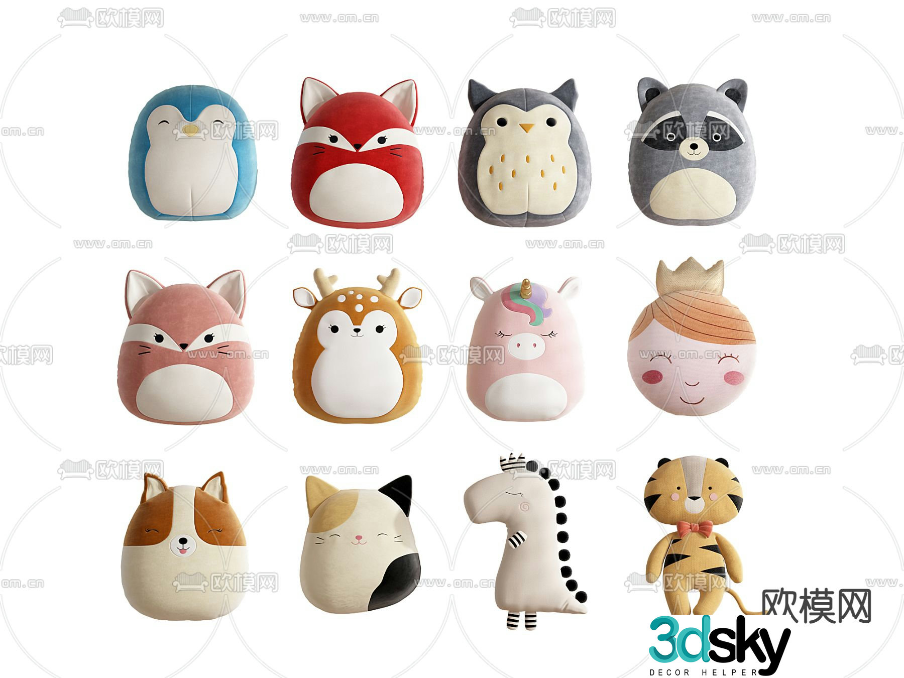 Plush toy doll doll 3d model