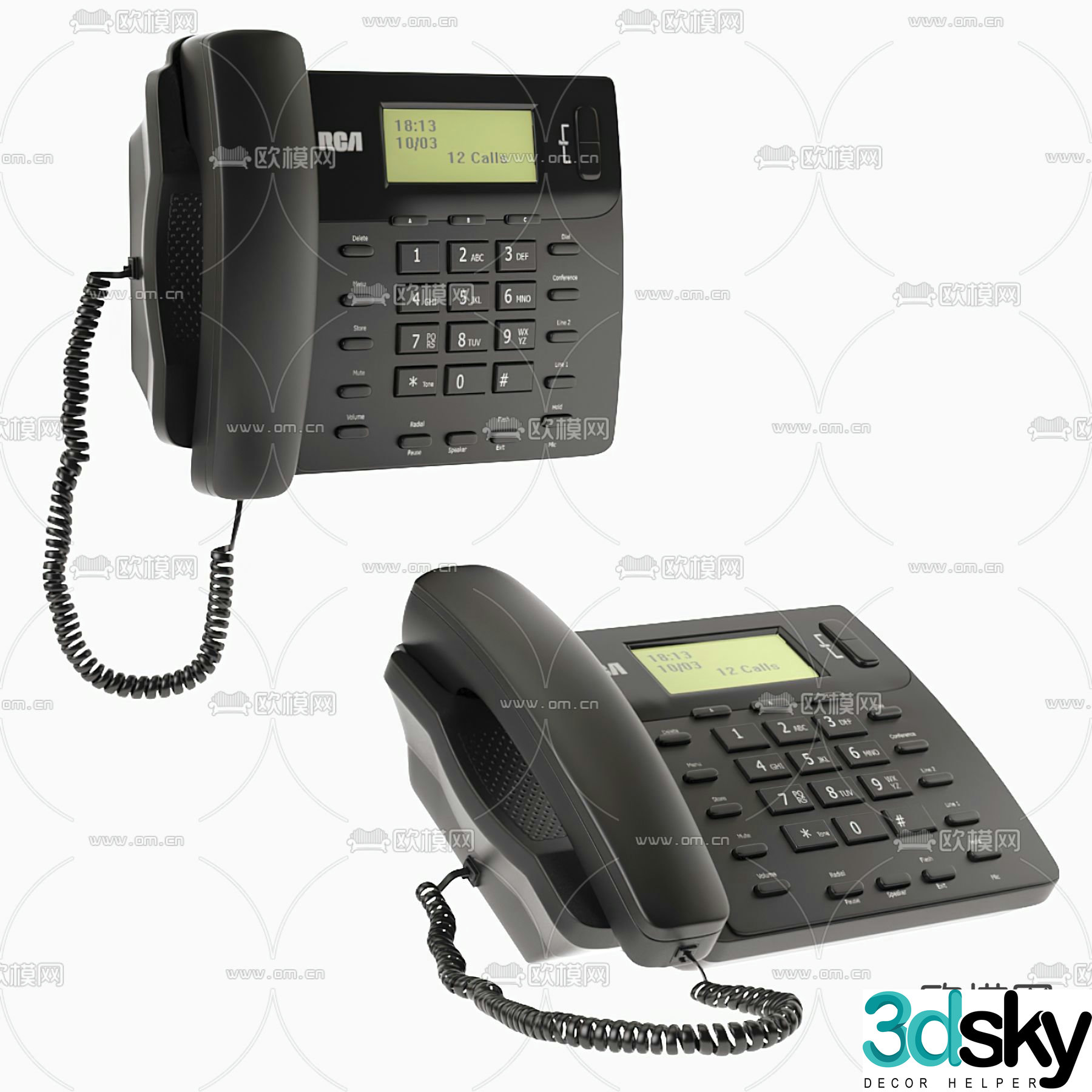 telephone landline landline 3d model