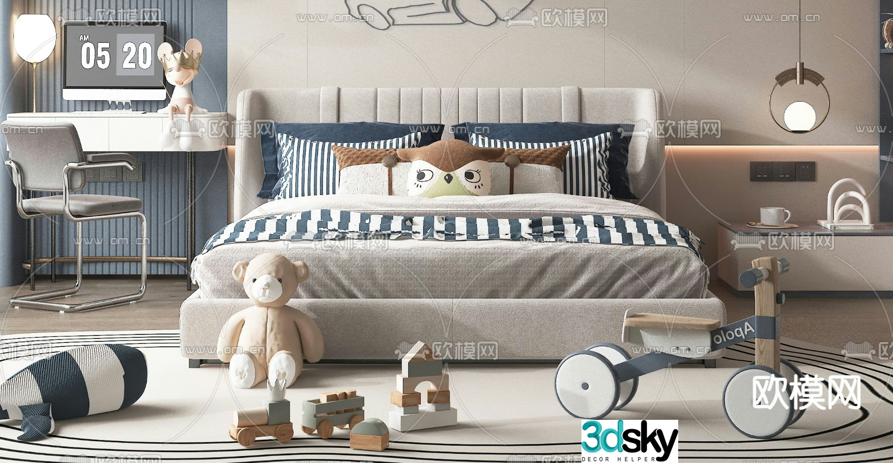 children’s bed child’s bed 3d model