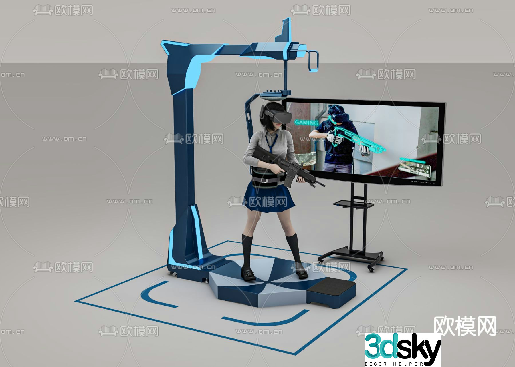 VR experience equipment 3d model