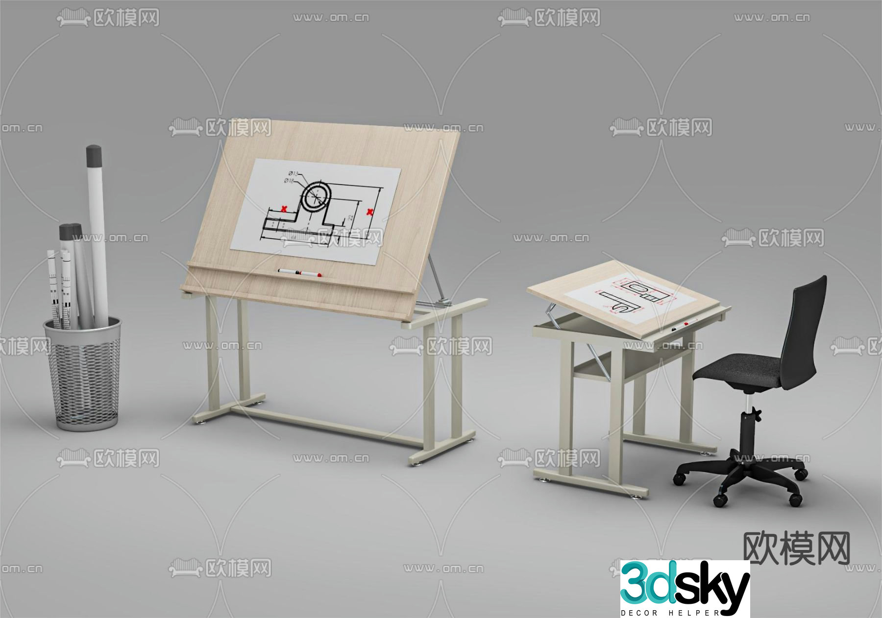 Surveying table 3d model