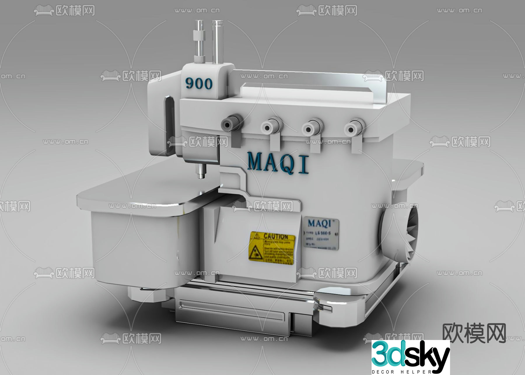 Overlock sewing machine 3d model