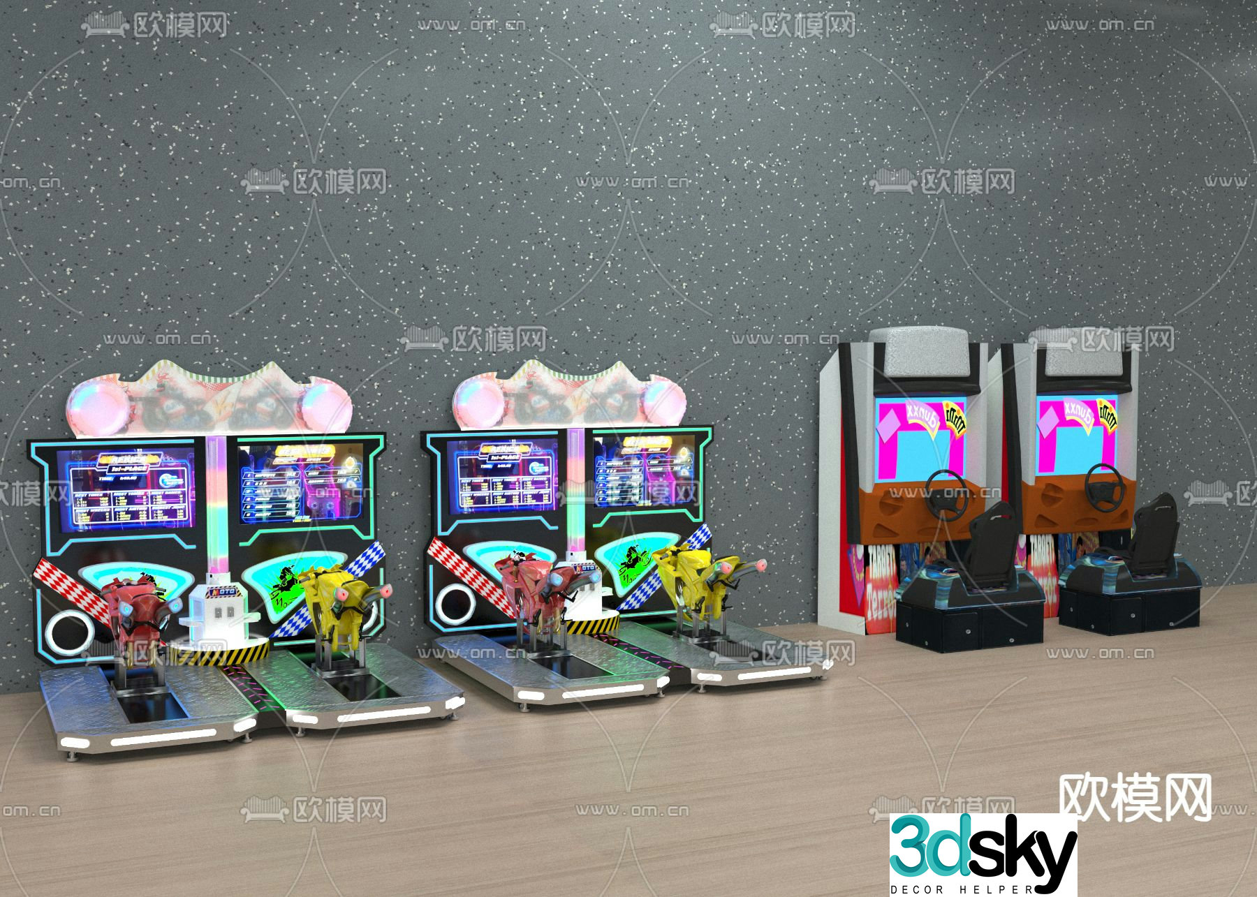 Video game console arcade 3d model