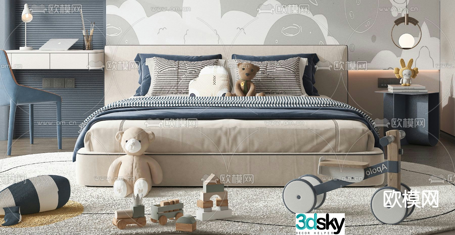children’s bed child’s bed 3d model