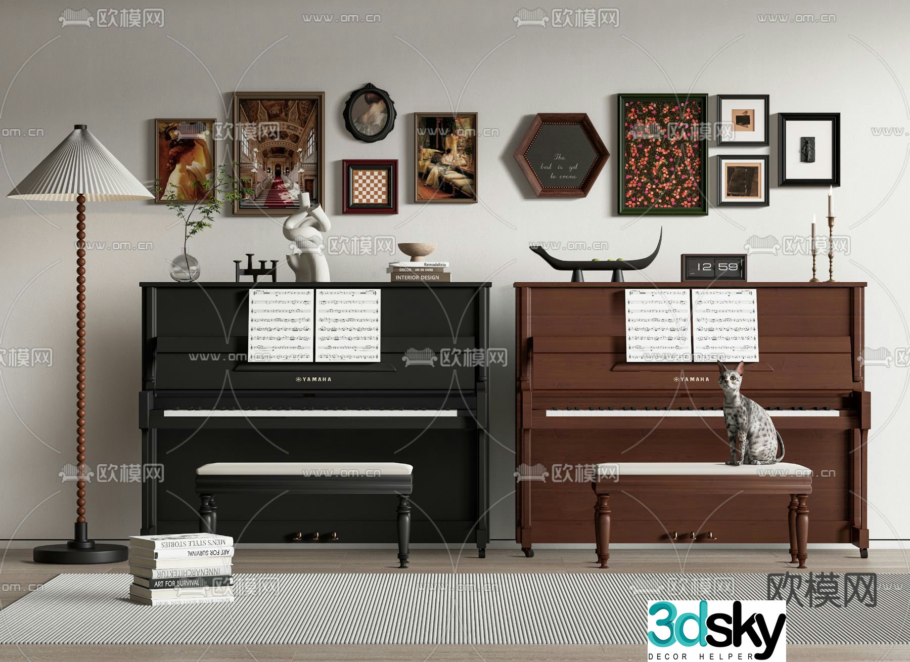 YAMAHA piano 3d model