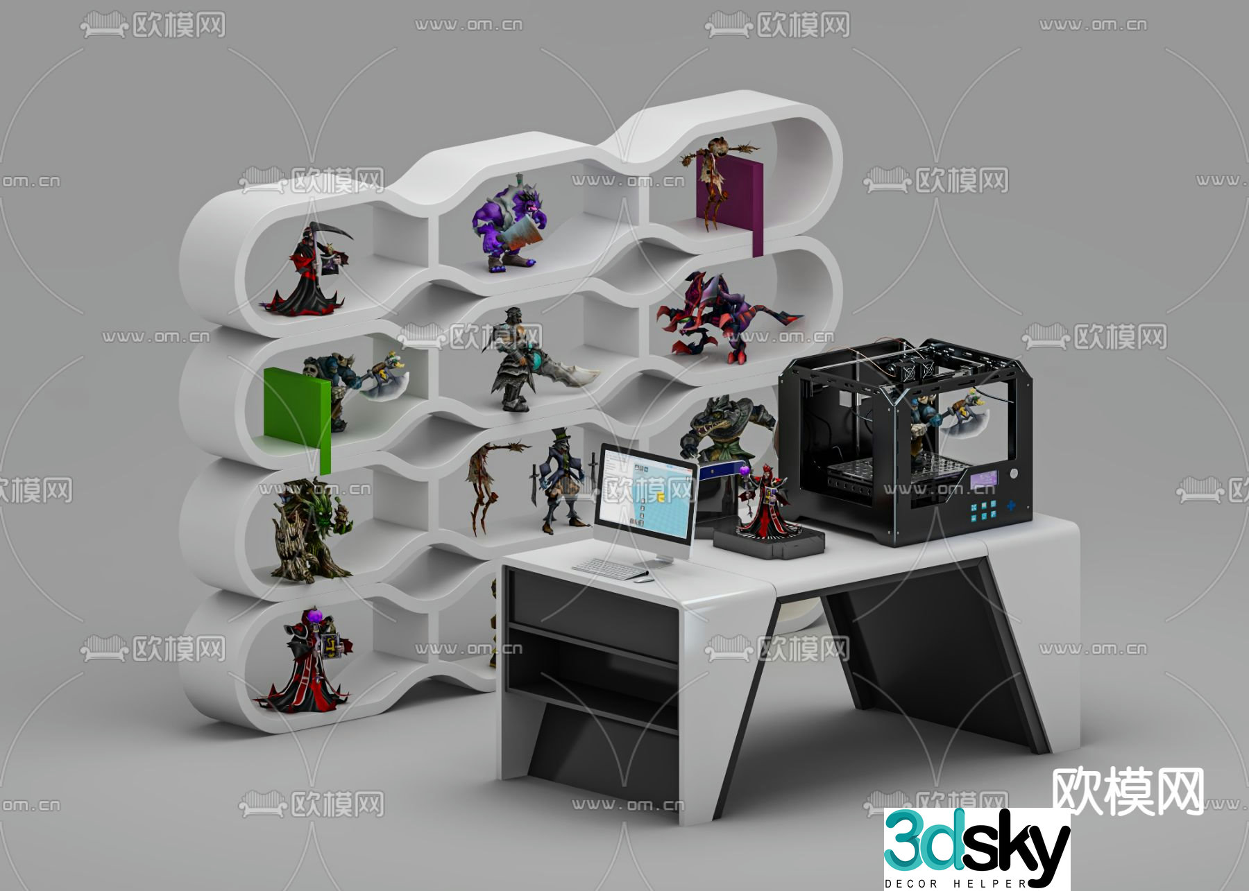3D Printer Hand Figure Trendy 3D Model