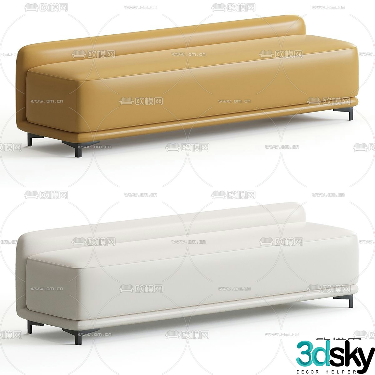 Office sofa public sofa 3d model