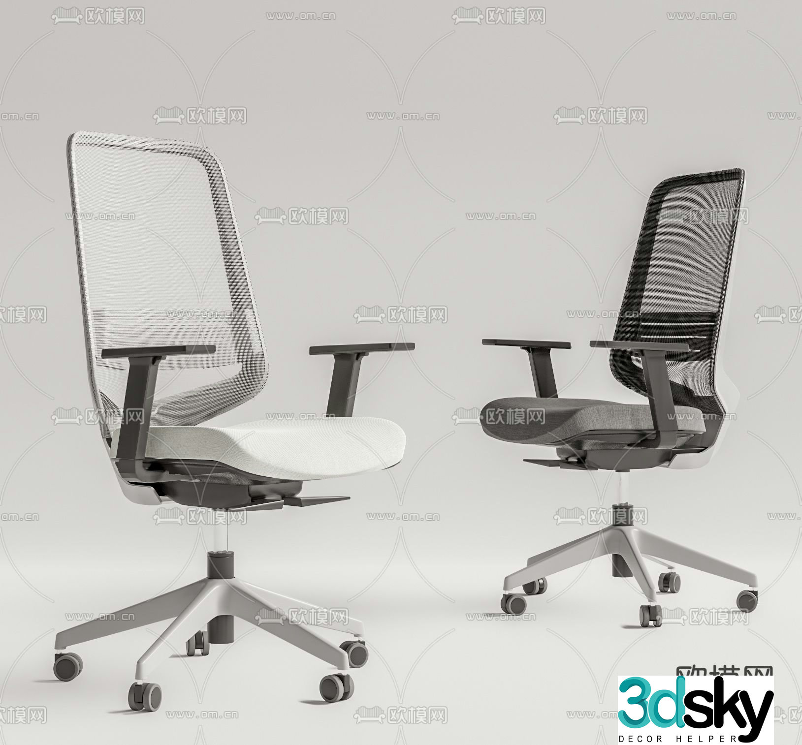 Office chair staff chair 3d model