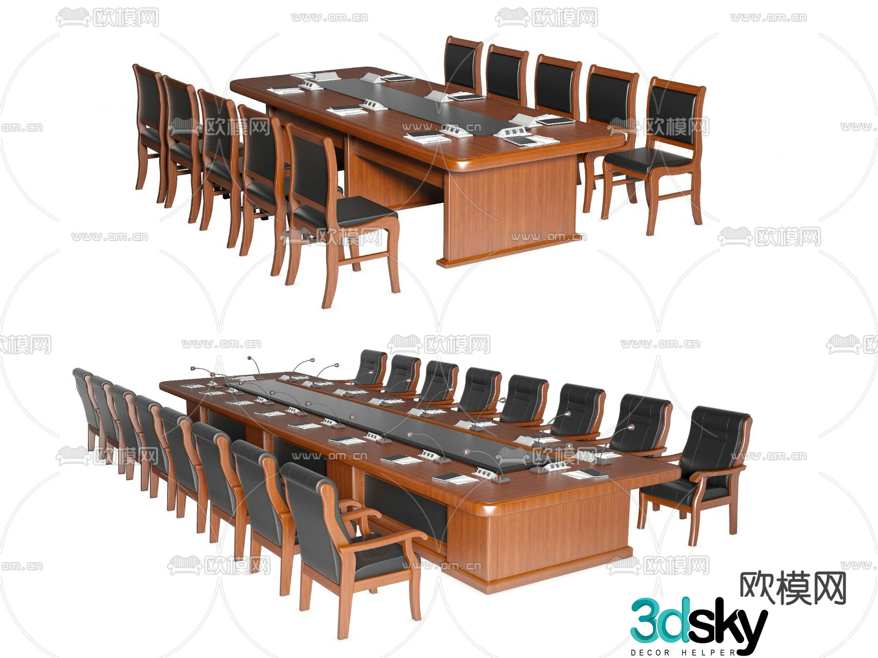 Party and government conference table conference table 3d model
