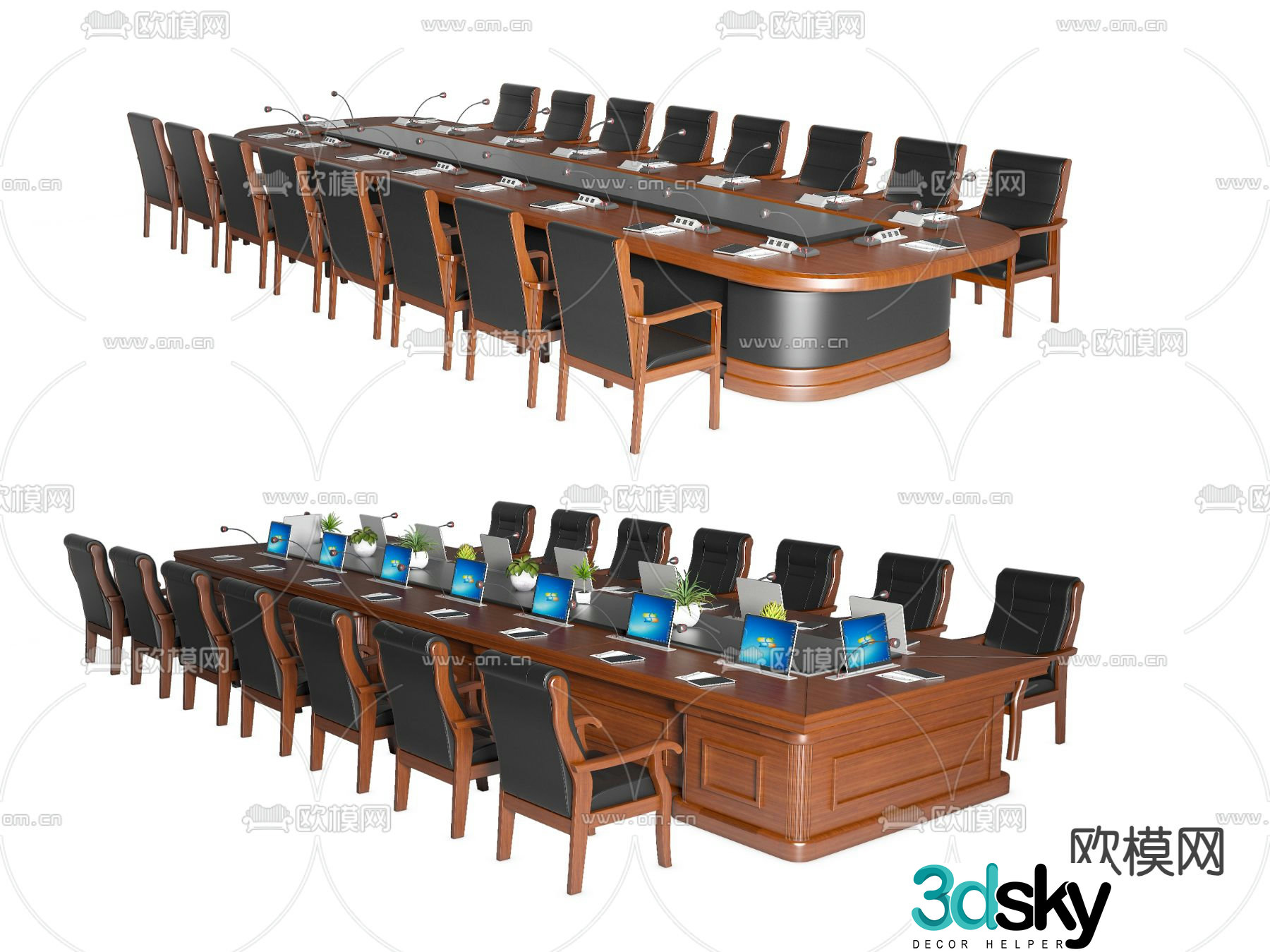 Party and government conference table conference table 3d model