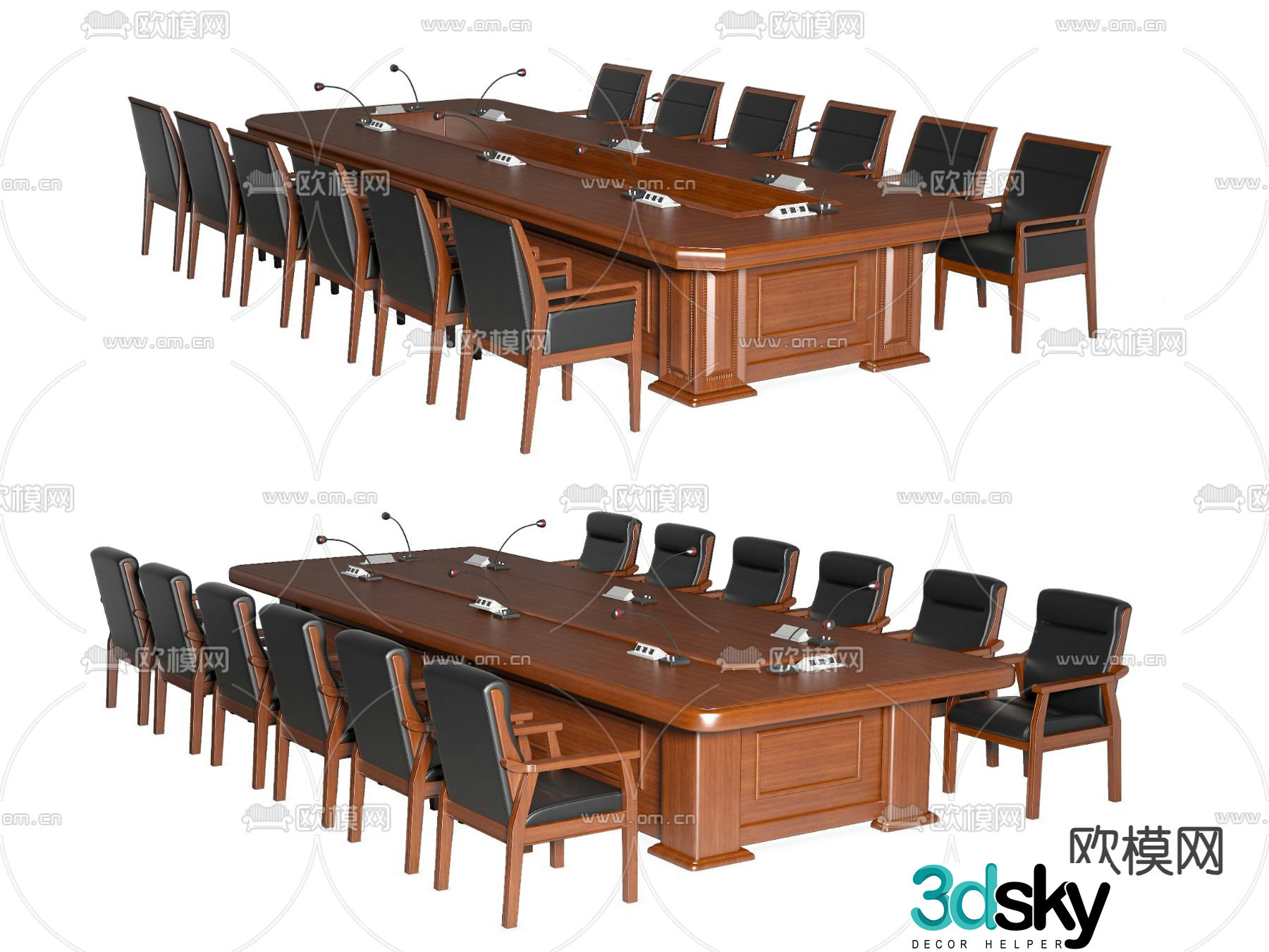 Party and government conference table conference table 3d model