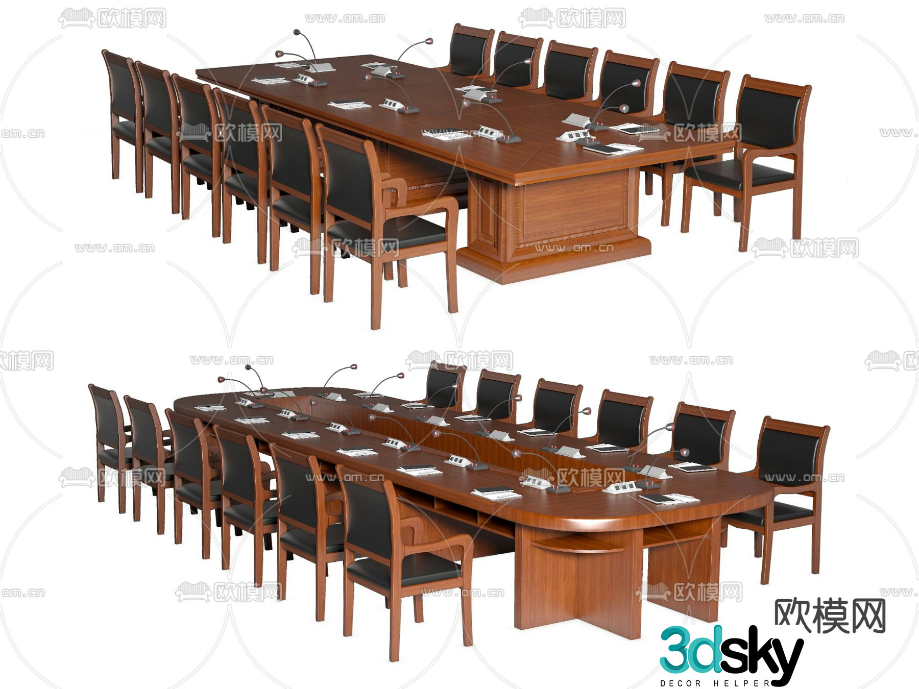 Party and government conference table conference table 3d model