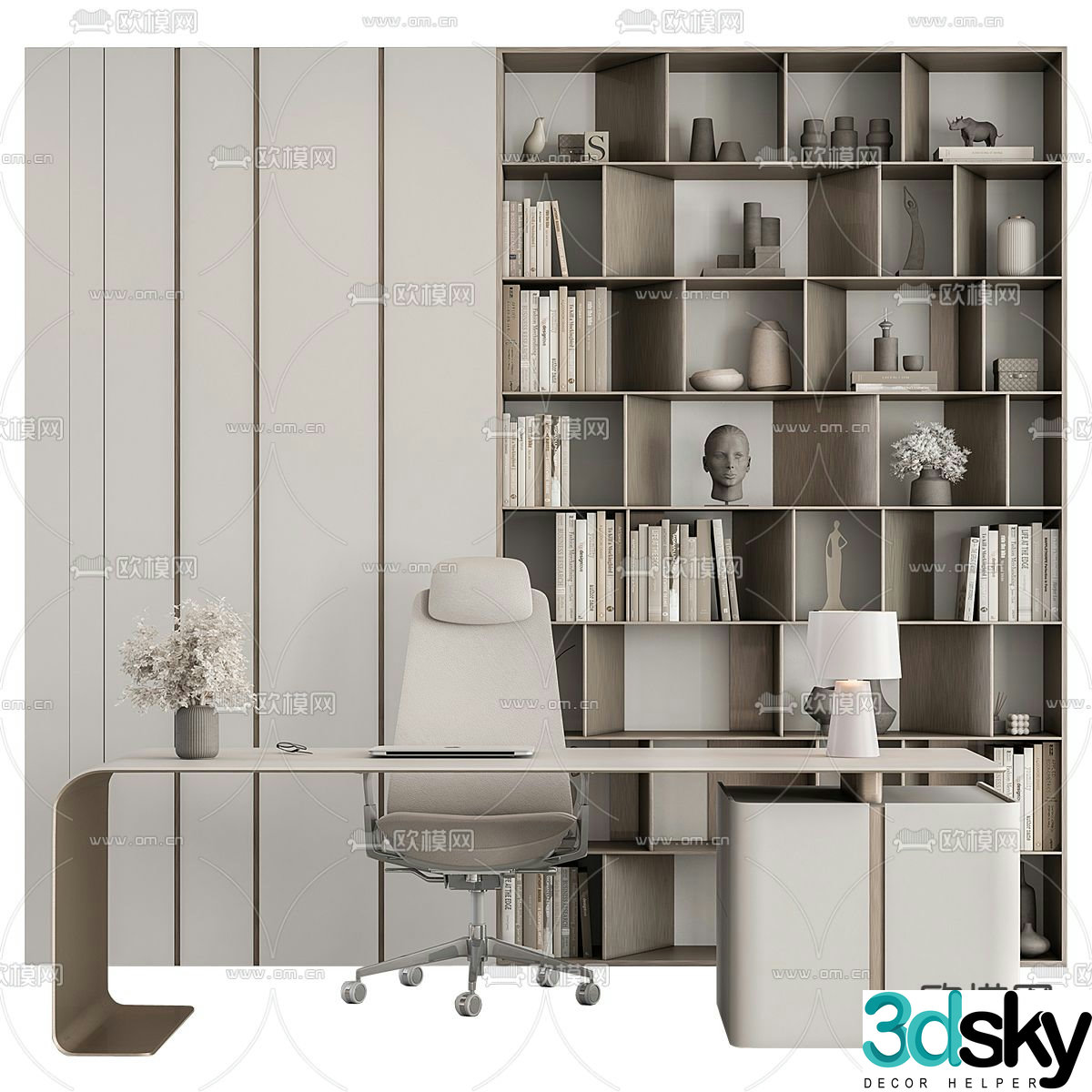 Desk desk desk boss desk 3d model