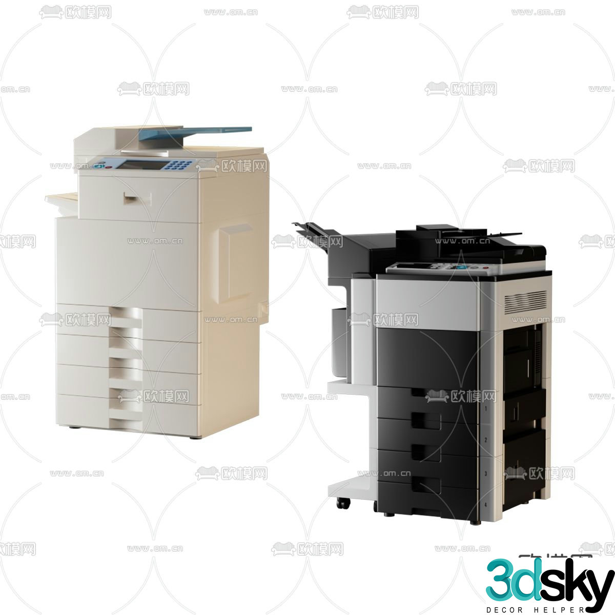 printer copier 3d model