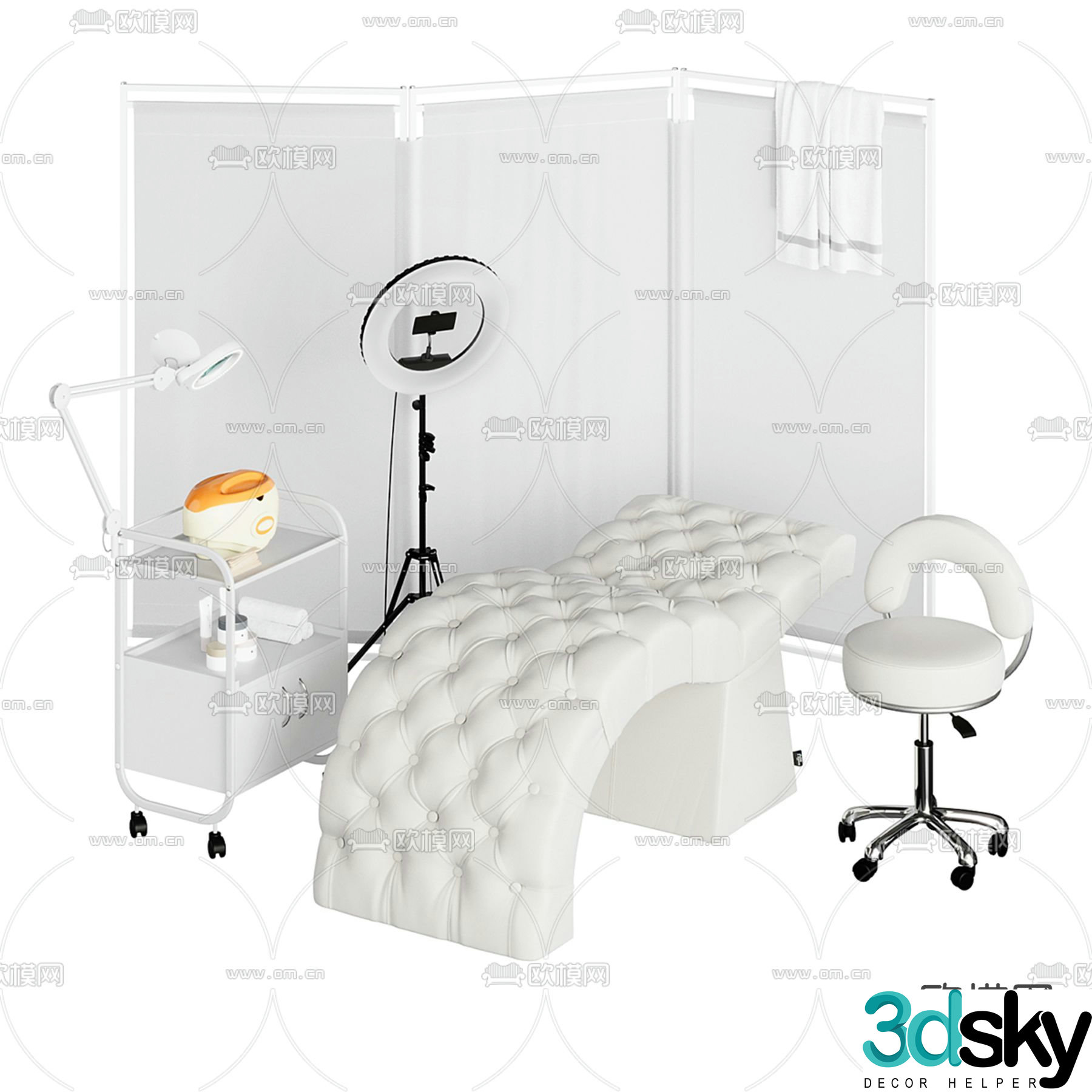 Dentist bed dental surgery bed 3d model