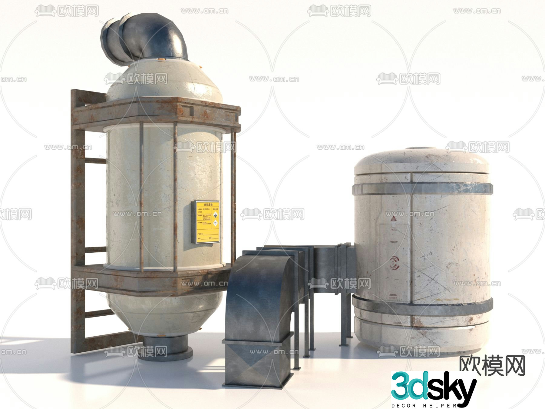 Sealed tank filter tank 3d model