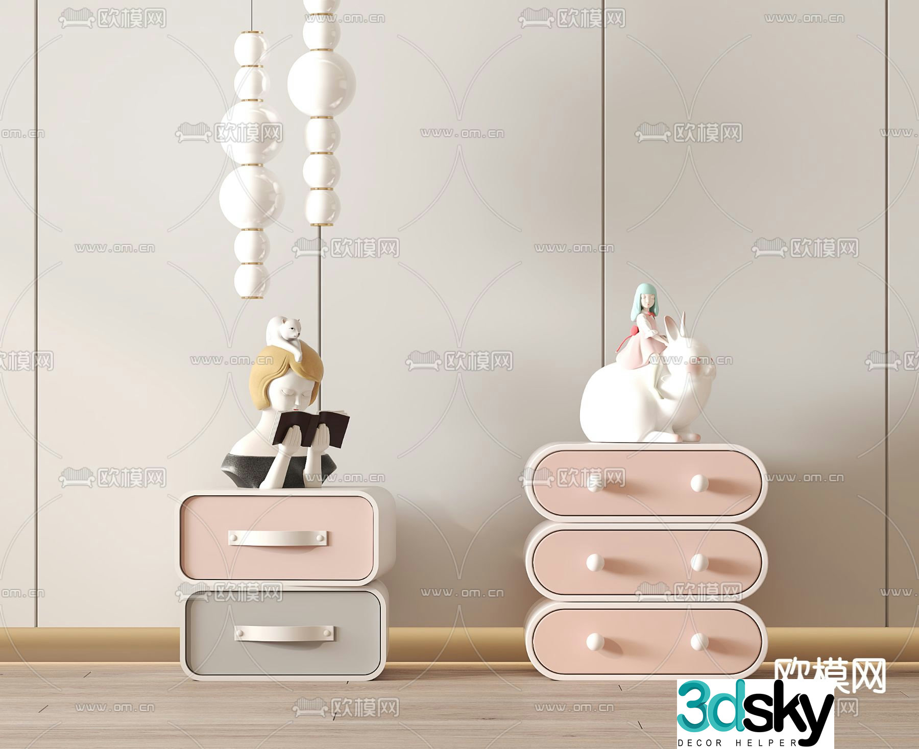 Children’s bedside table 3d model
