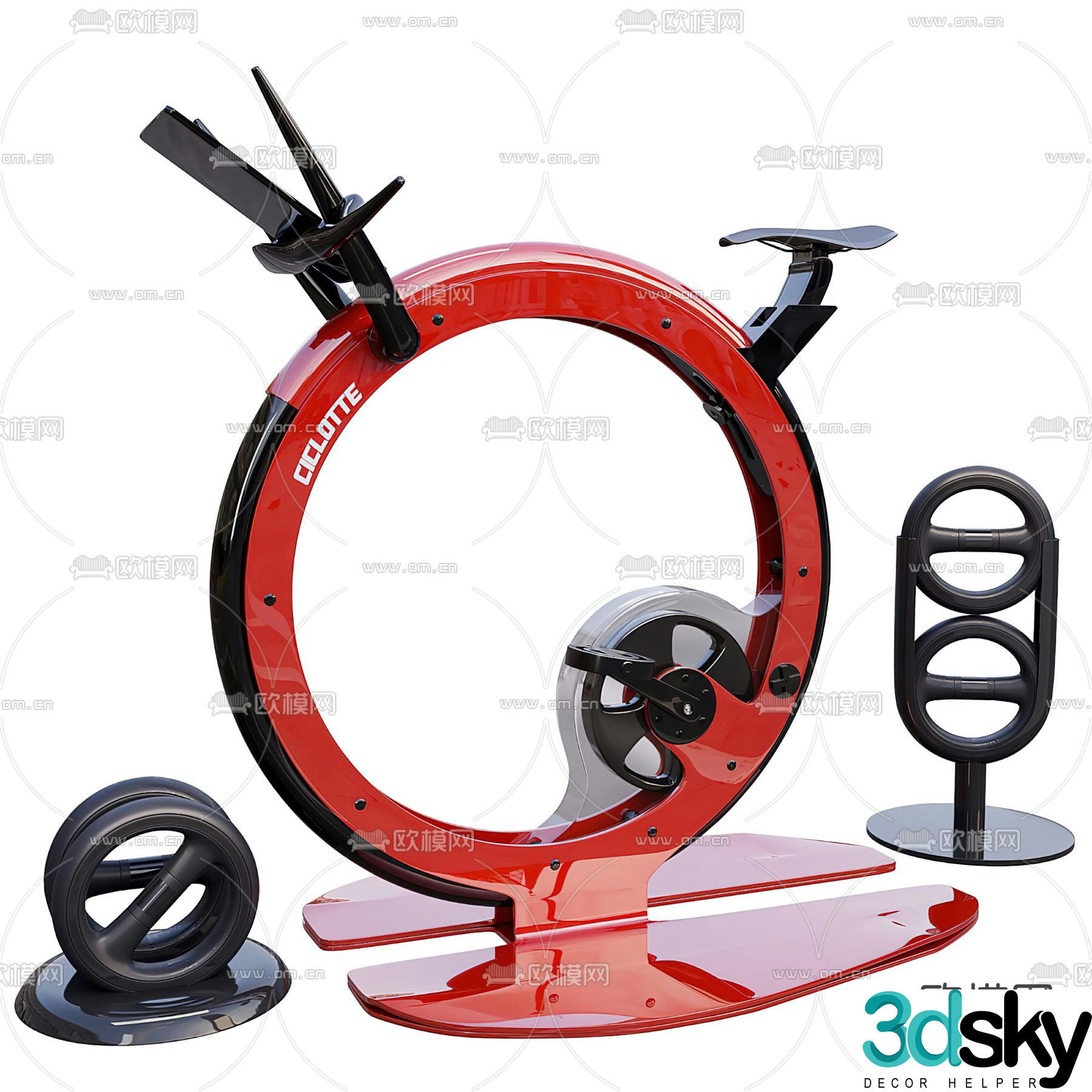 Exercise bike 3d model