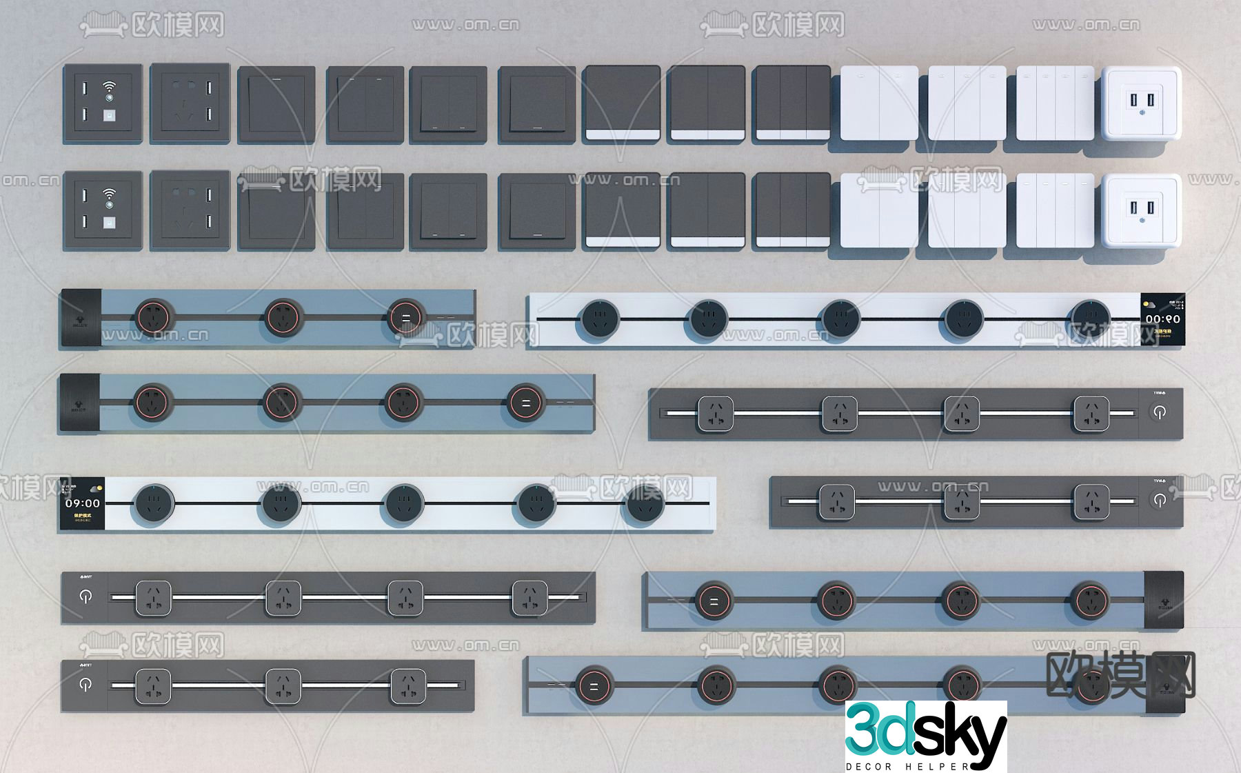 Switch Socket Rail Socket 3D Model