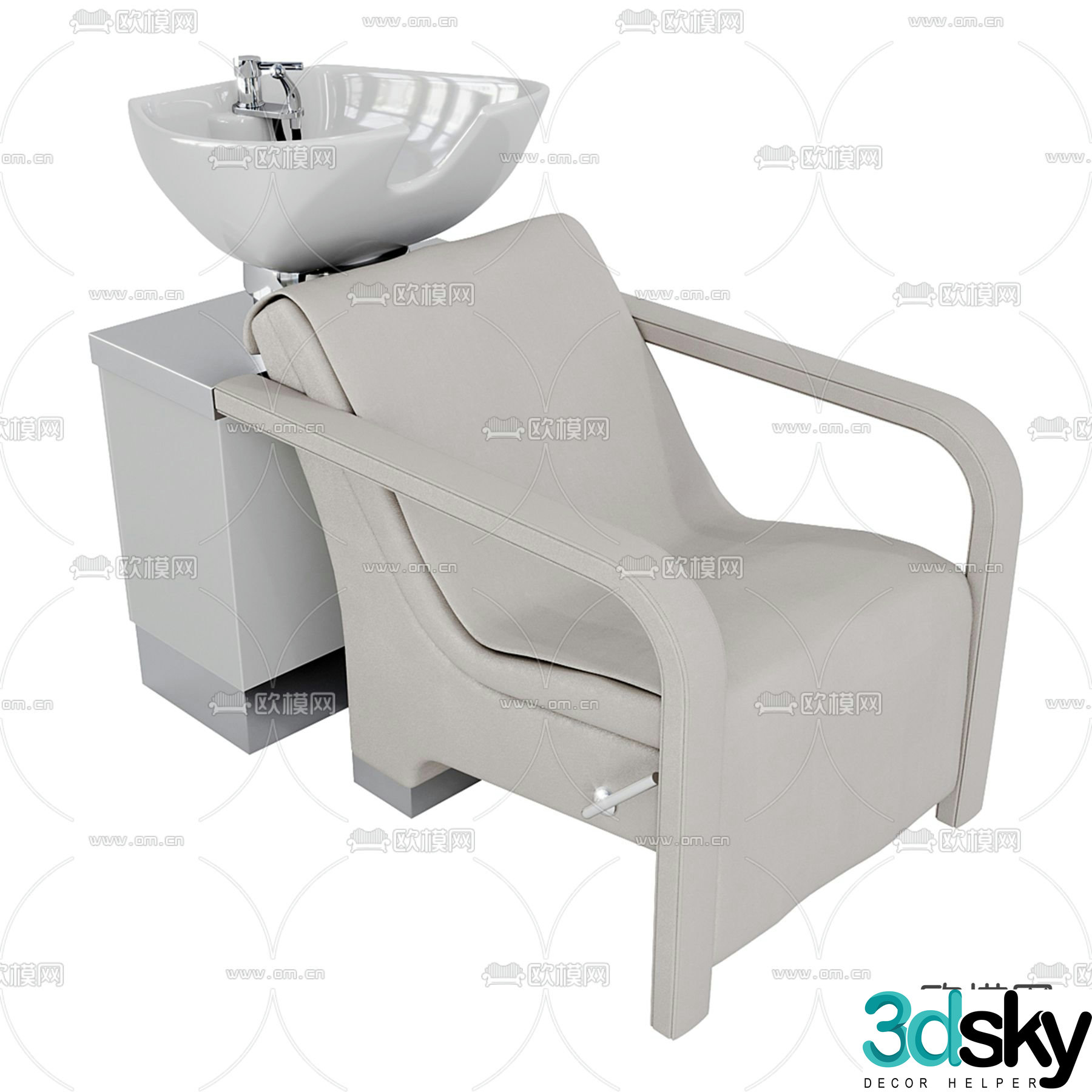 Shampoo bed Shampoo chair 3d model