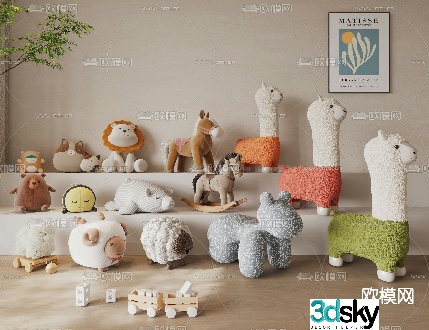Plush toy doll doll 3d model
