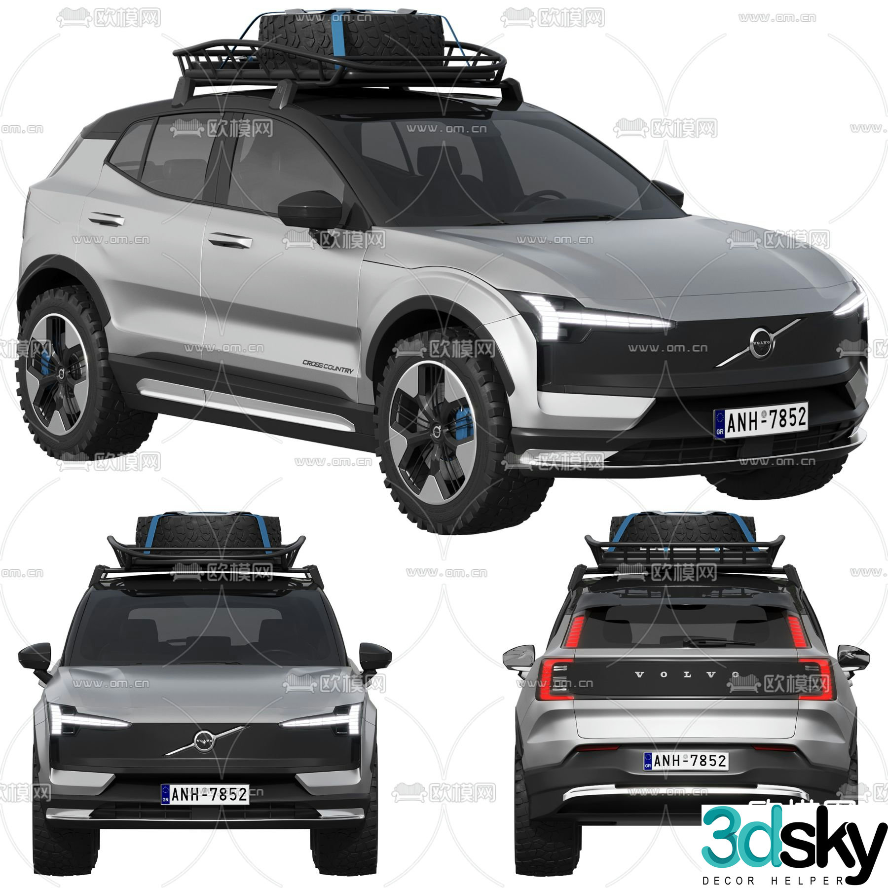 volvo car off road vehicle 3d model