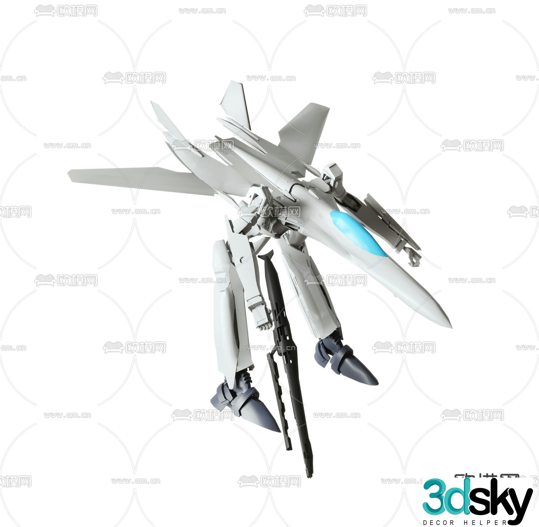 battlestar robot toy 3d model