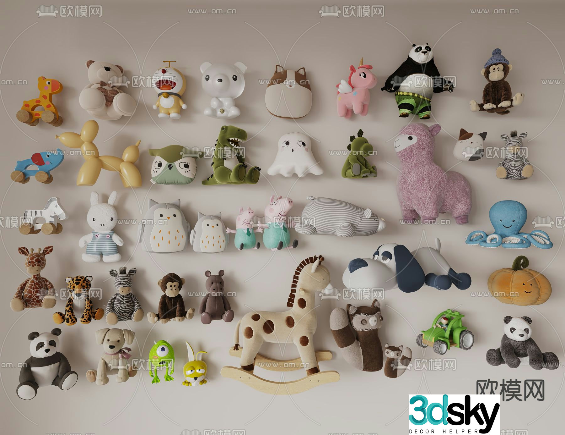 Plush toy doll doll 3d model