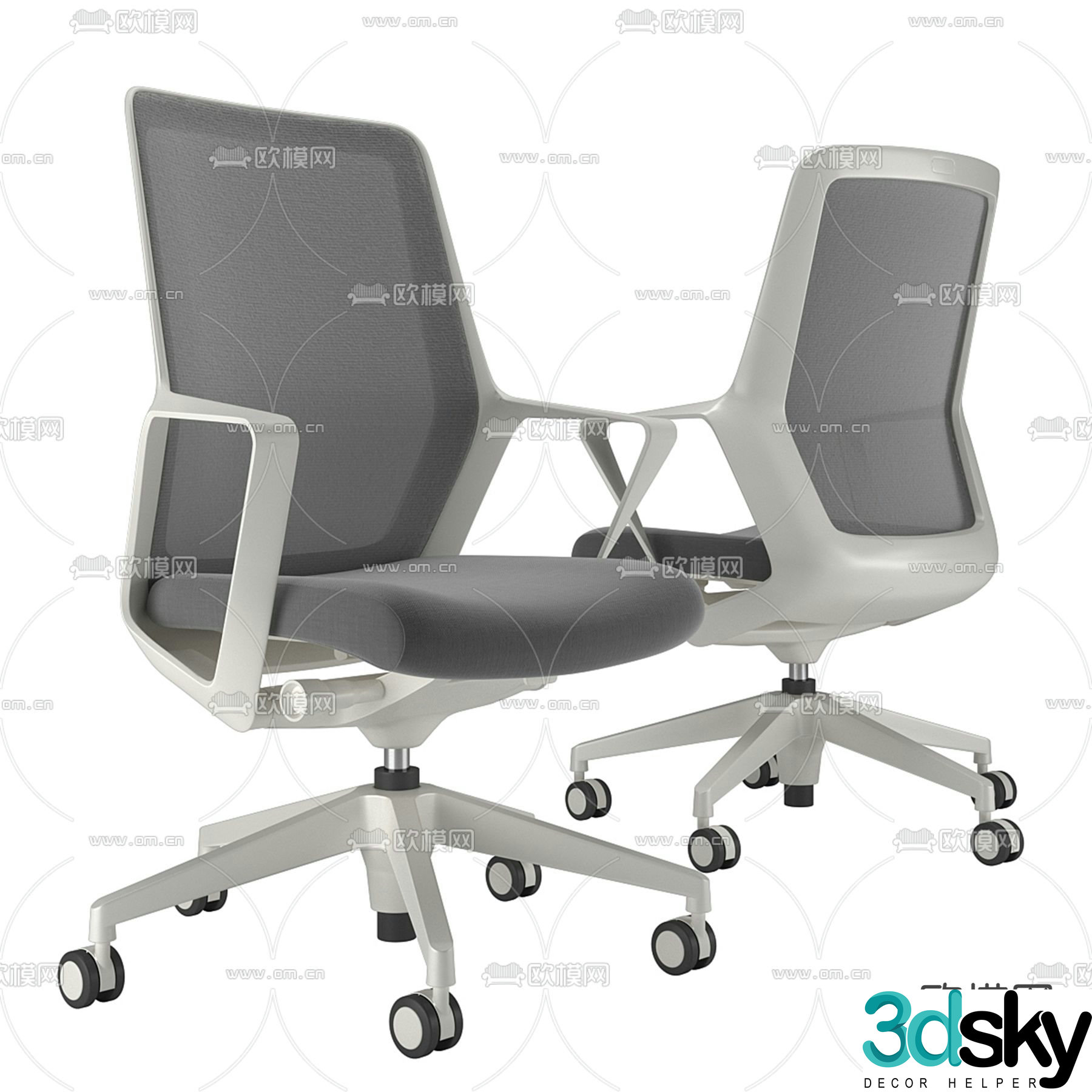 Office chair staff chair 3d model