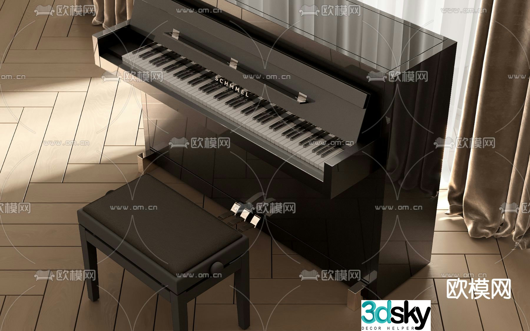 piano 3d model