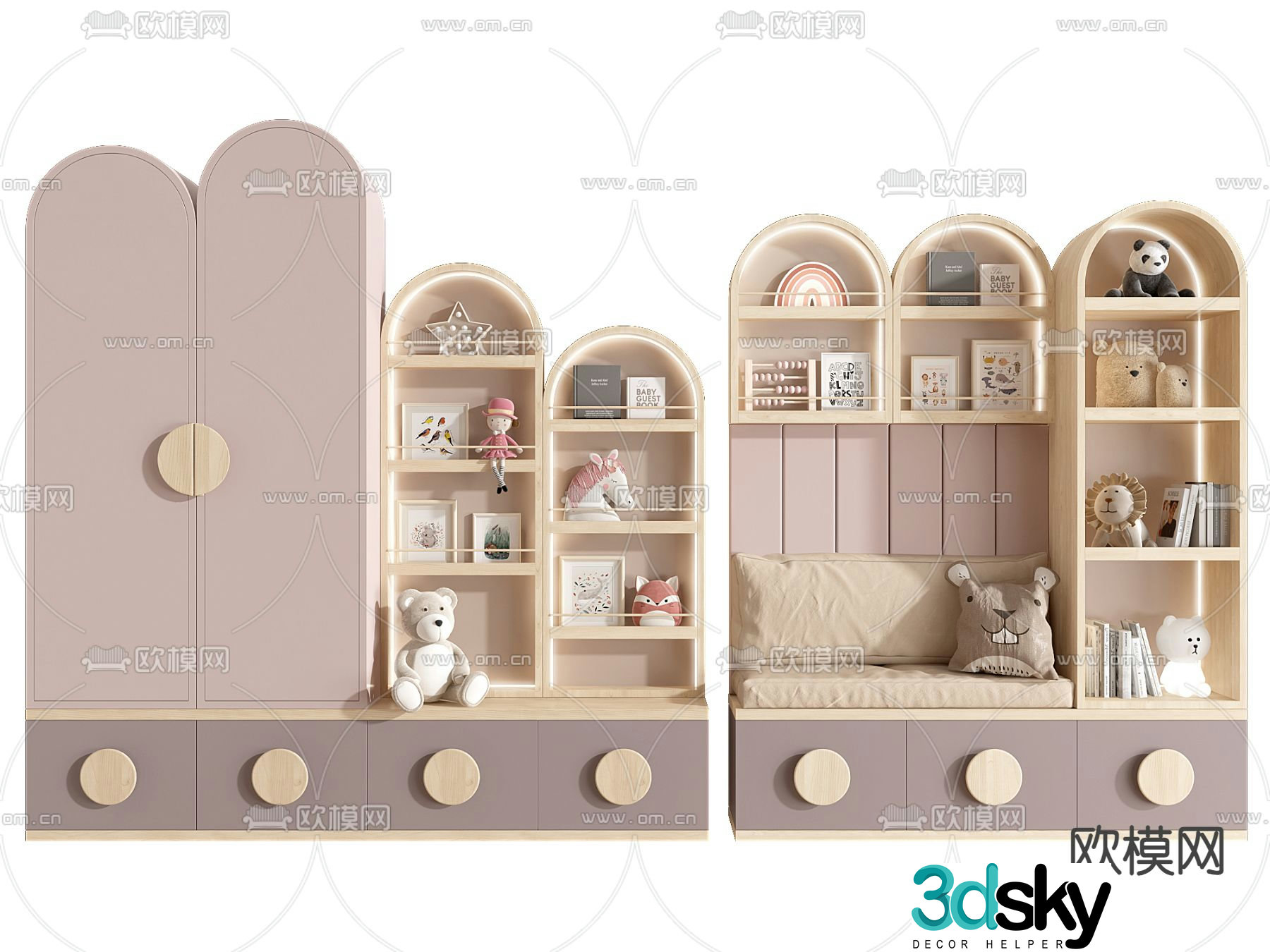 Children’s bookcase 3d model