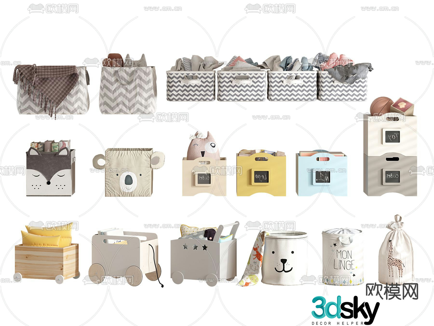 Children’s storage box 3d model