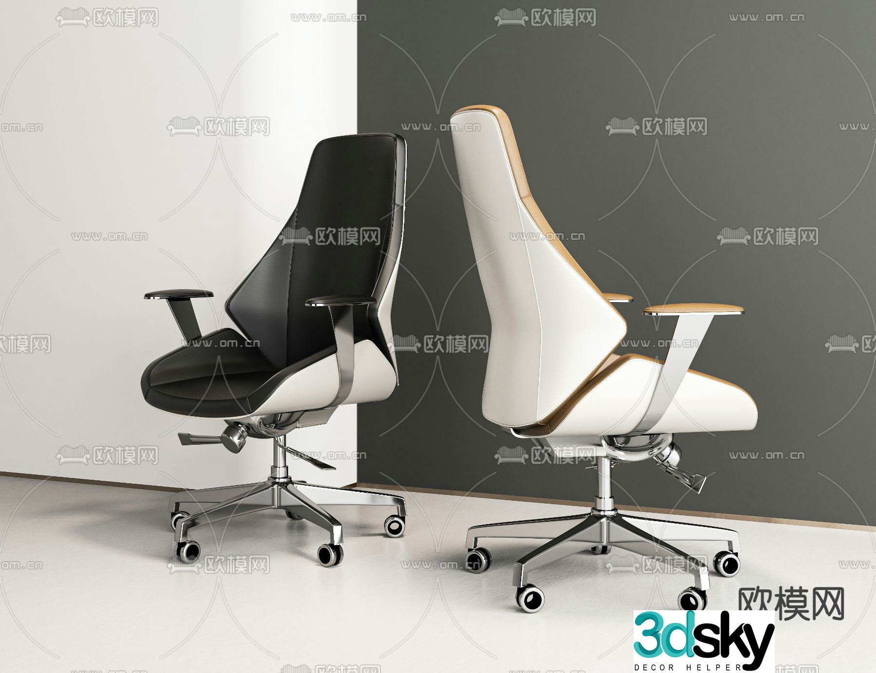 Office chair staff chair 3d model