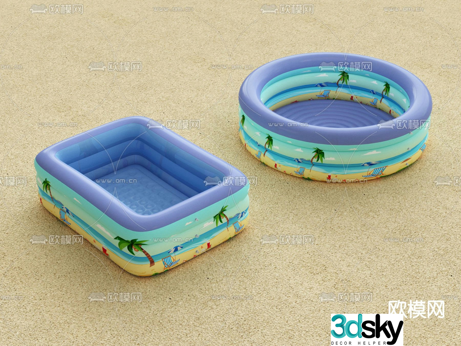 Children’s swimming pool air cushion swimming pool 3d model