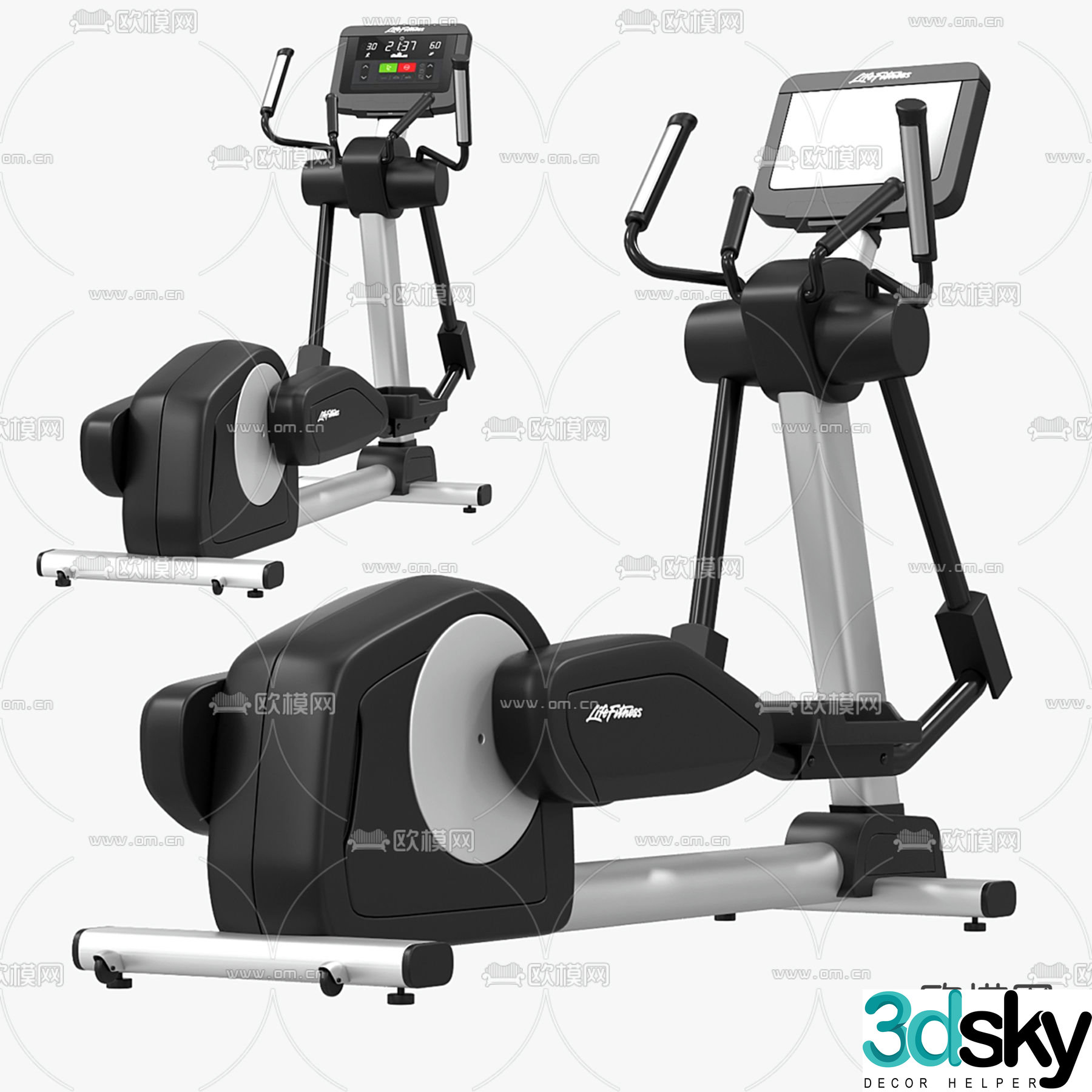 Fitness equipment spinning 3d model
