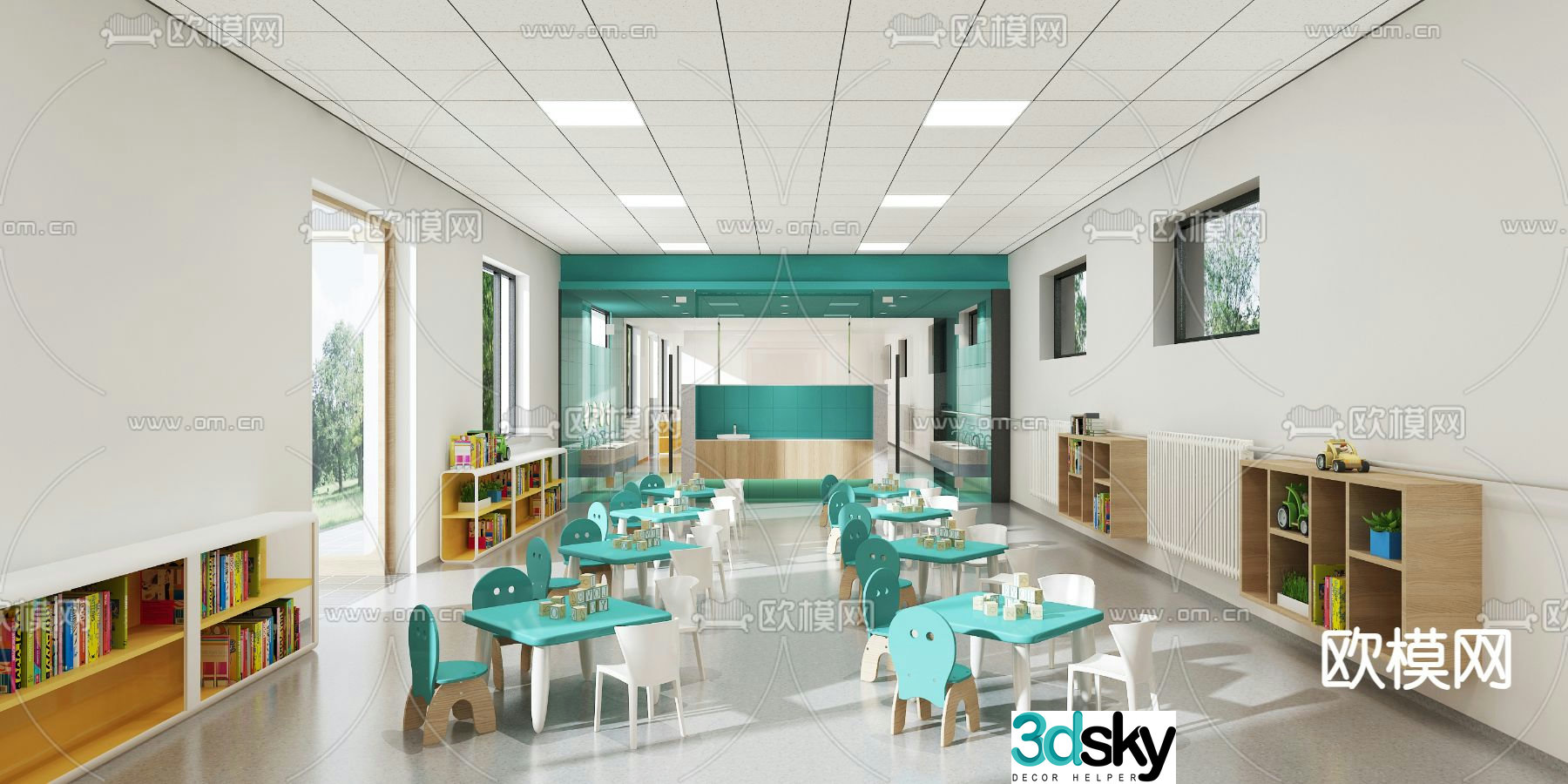 Kindergarten classroom 3d model