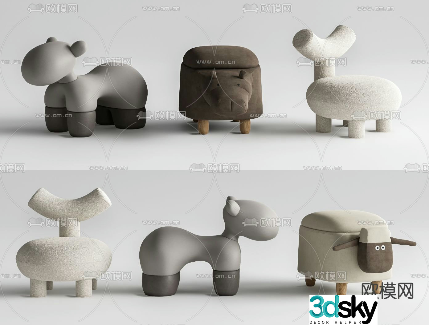 Children’s chair stool 3d model