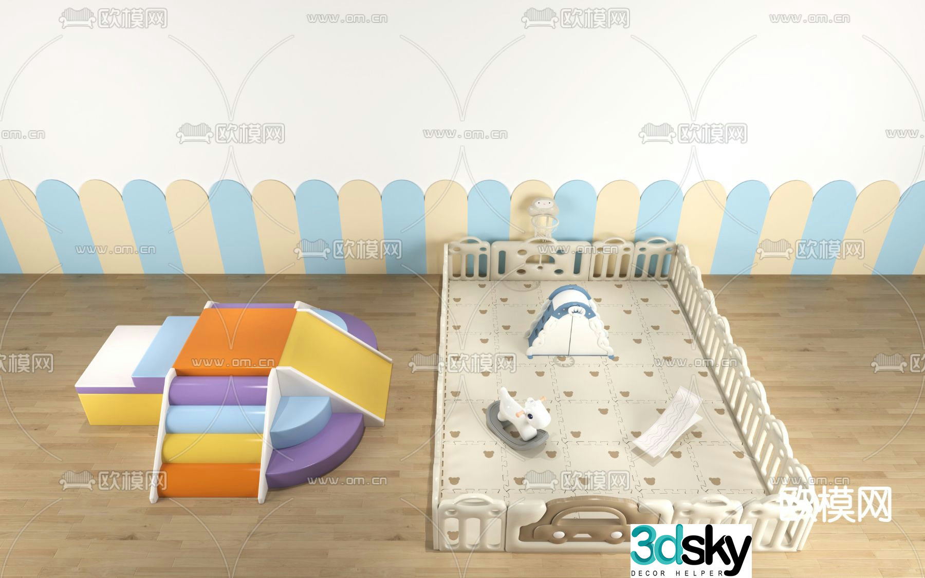 Children’s guardrail children’s toys 3d model