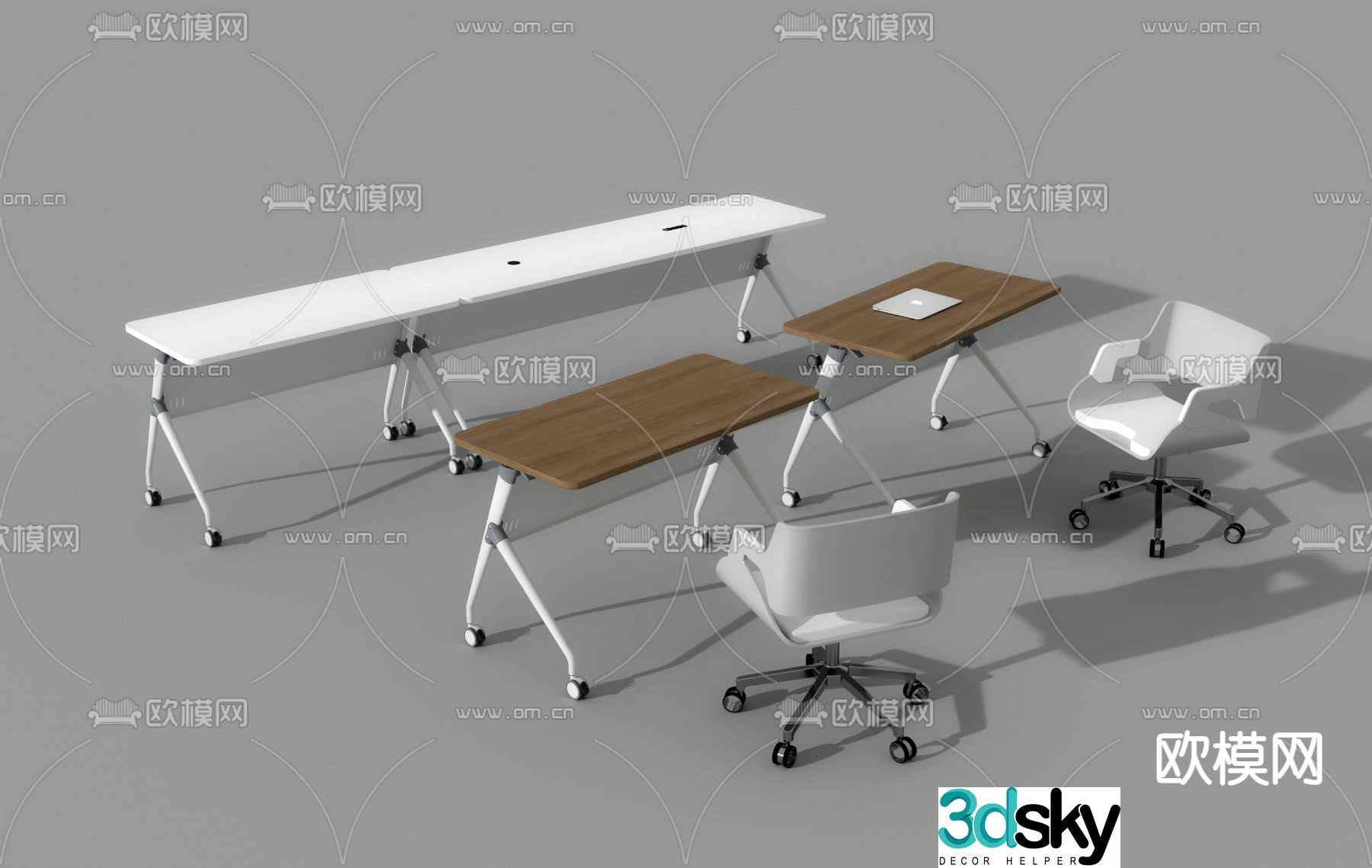 Conference table training table 3d model