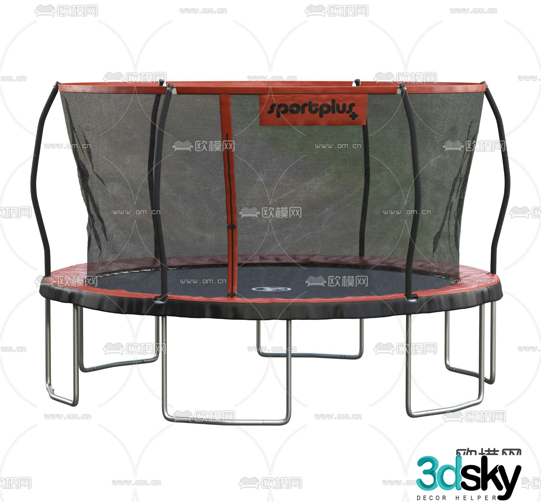 trampoline amusement equipment 3d model