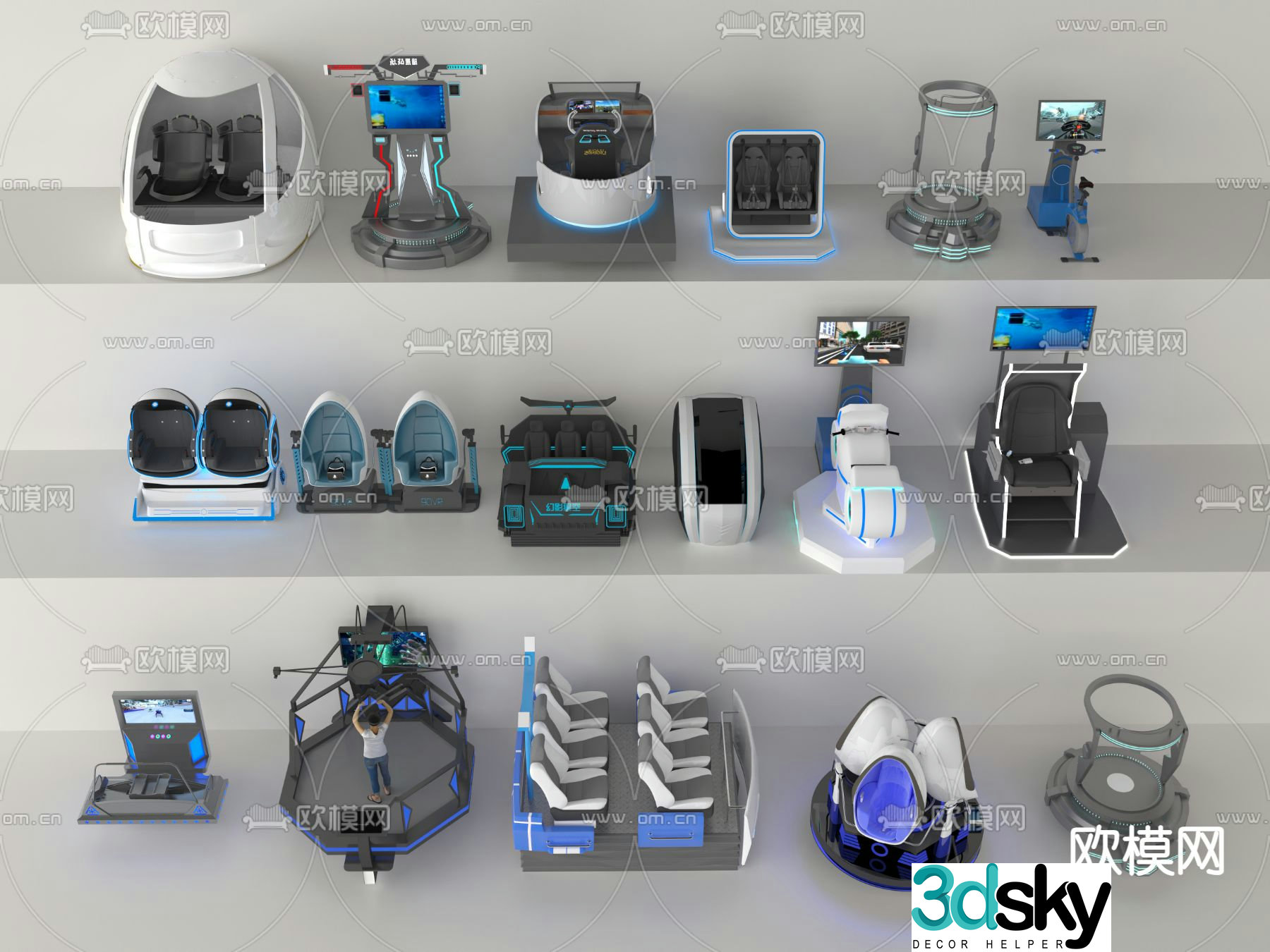 VR experience machine game equipment 3D model