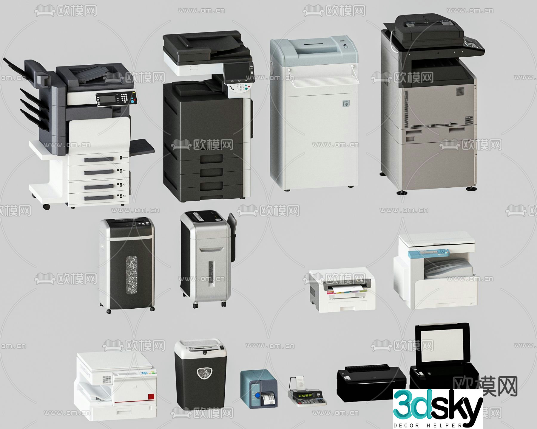 Copier printer office equipment 3d model