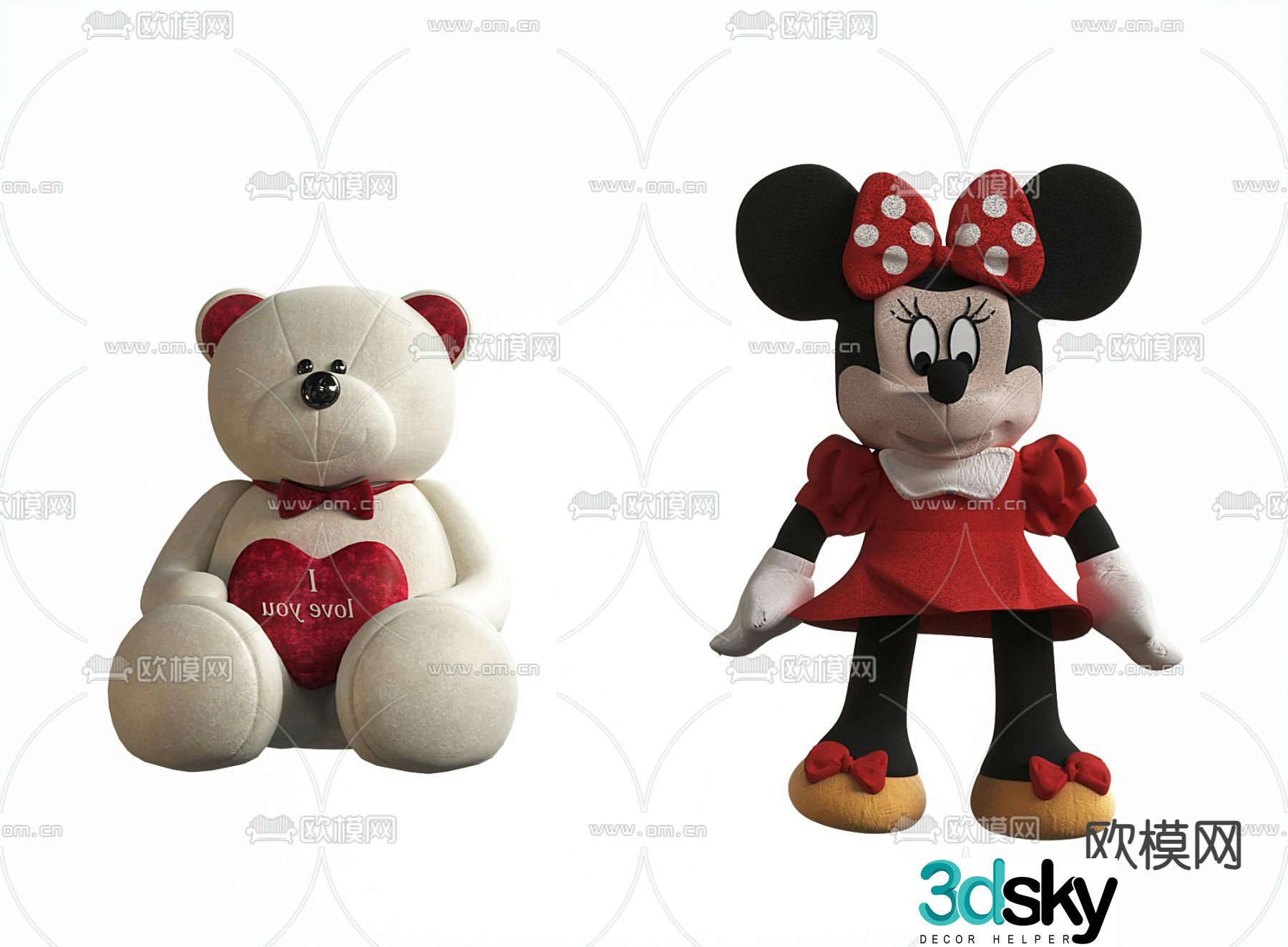 Plush toy doll doll 3d model