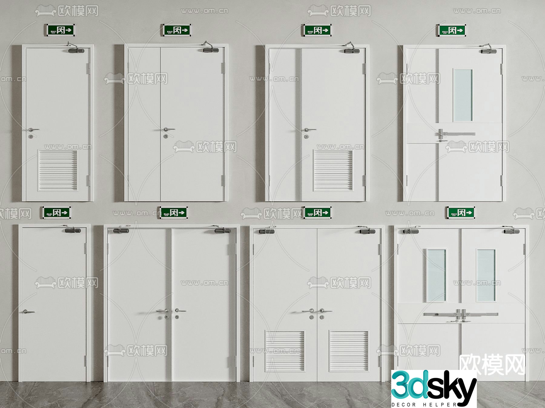 fire door fire door safety door 3d model