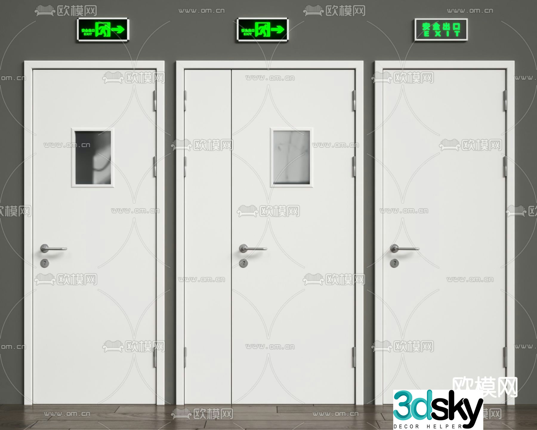 fire door fire door safety door 3d model