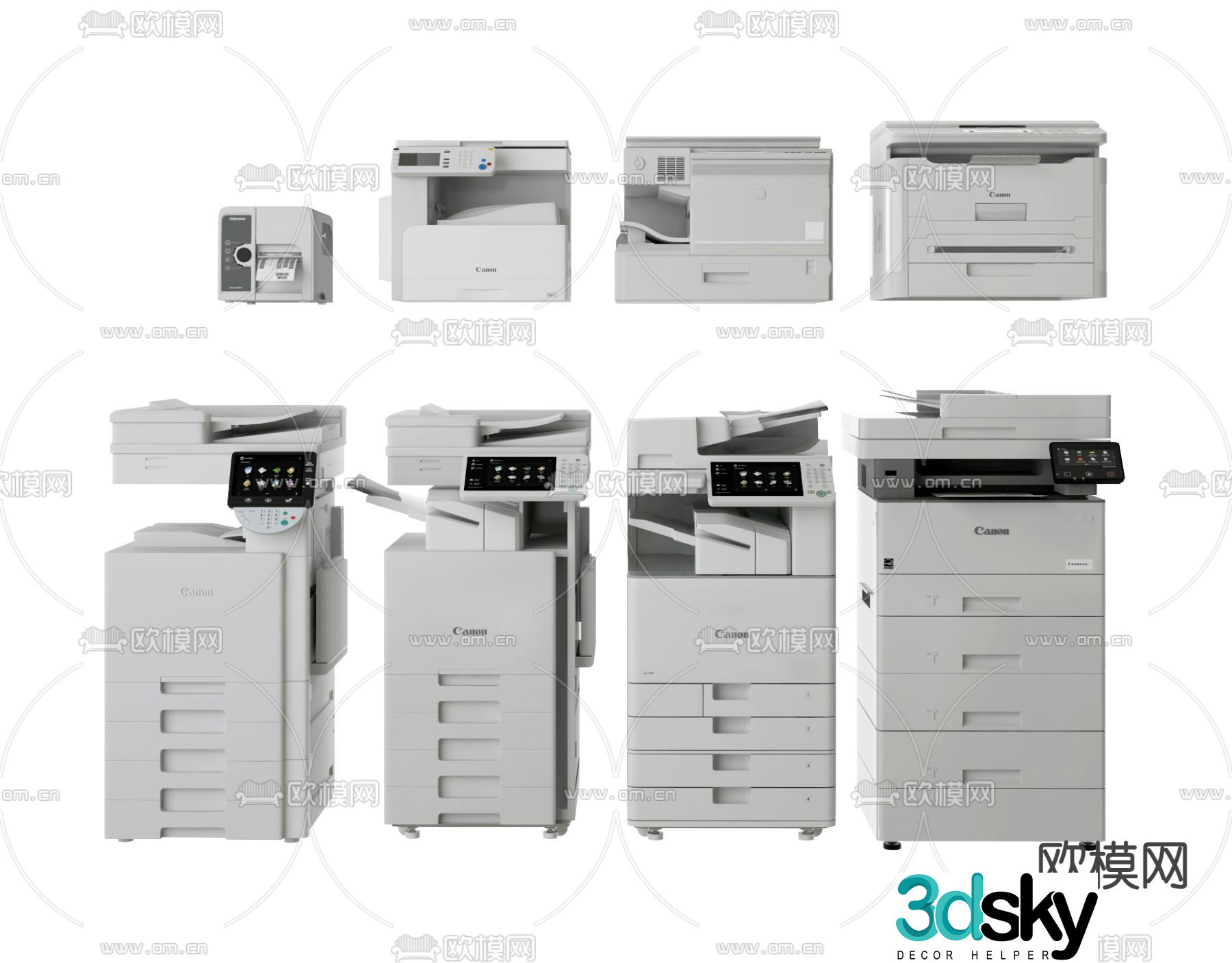printer copier scanner 3d model