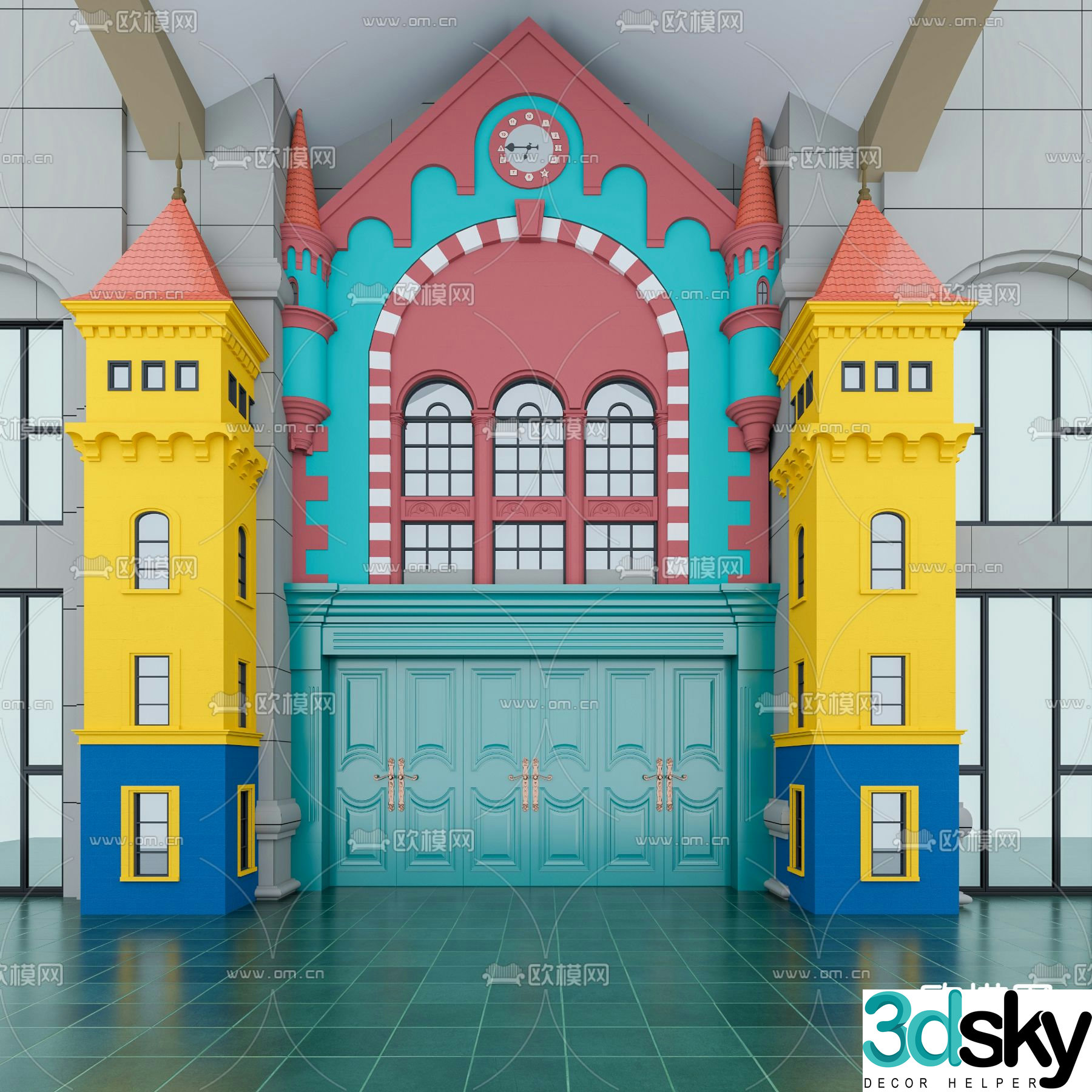 Kindergarten door castle 3d model