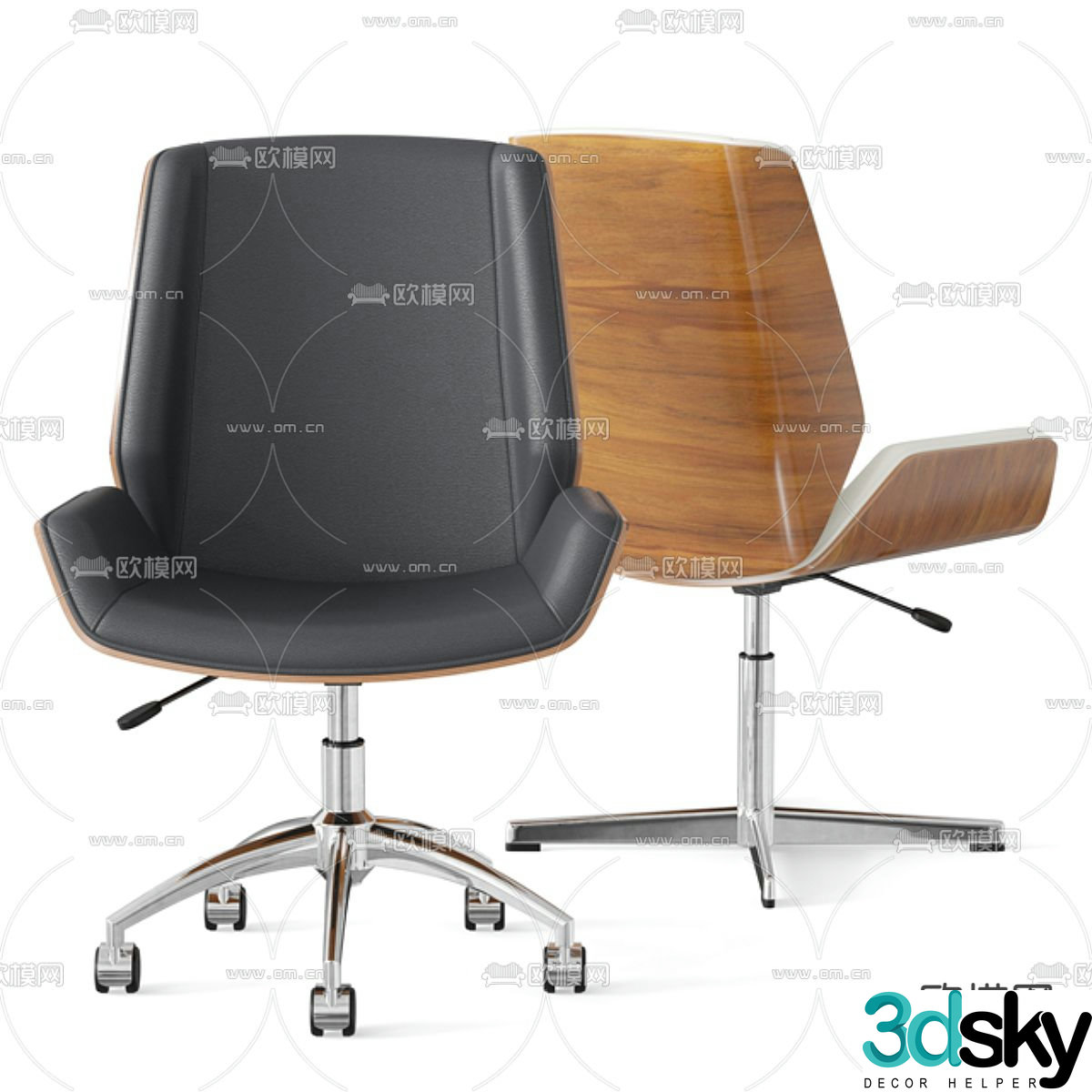 Office chair staff chair 3d model
