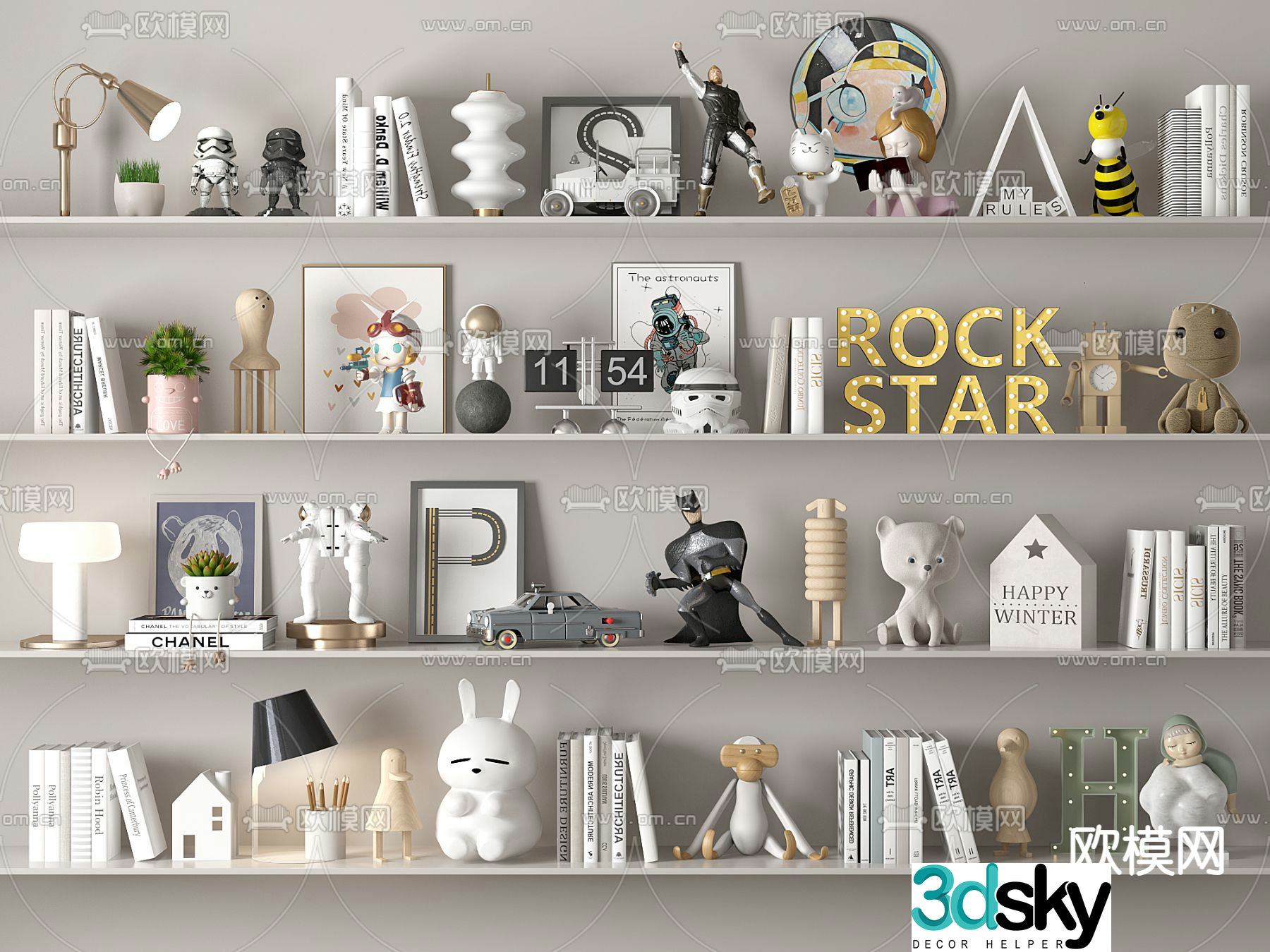 Children’s ornaments dolls toys figures 3d model